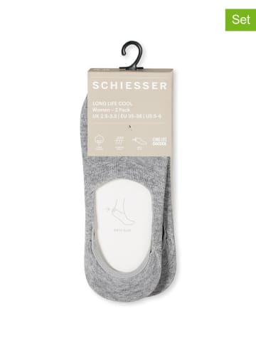 Schiesser 2-delige set: voetjes grijs