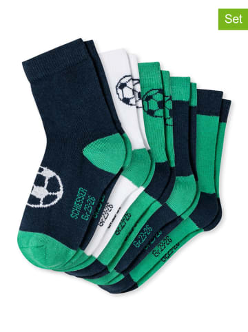 Schiesser 5-delige set: sokken donkerblauw/groen