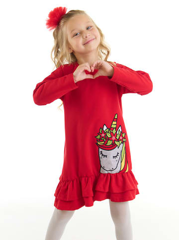 Denokids Kleid "New Year Unicorn" in Rot
