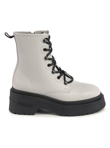 Tommy Hilfiger Shoes Skórzane botki w kolorze beżowym