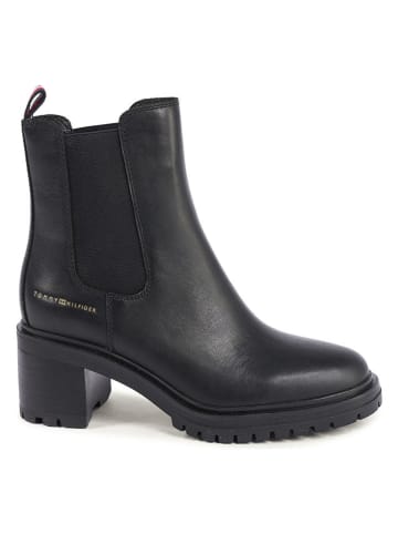 Tommy Hilfiger Shoes Leder-Chelsea-Boots in Schwarz