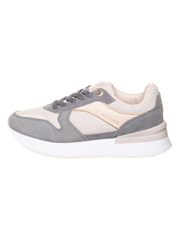 Tommy Hilfiger Shoes Leder-Sneakers in Grau/ Rosa
