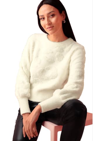 Heine Sweter w kolorze kremowym