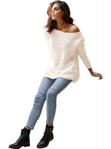 Heine Sweter w kolorze kremowym