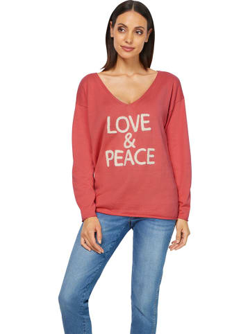 Heine Sweter w kolorze koralowym