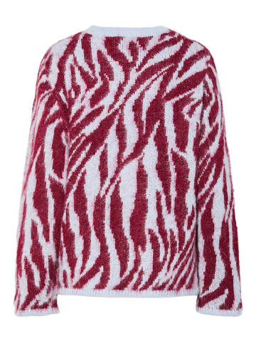 Pieces Trui "Mynthe" lichtblauw/rood