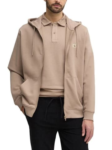 Calvin Klein Sweatjacke in Beige
