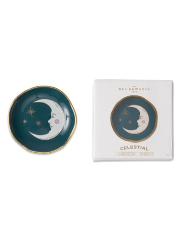 DESIGNWORKS INK ® Miska "Celestial" w kolorze zielonym na biżuterię - Ø 10,5 cm