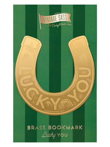 DESIGNWORKS INK ® Zakładka "Lucky You" w kolorze złotym - 14,5 x 10,5 cm