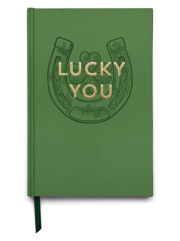 DESIGNWORKS INK ® Notes "Lucky You" w kolorze zielonym - 21,6 x 14,6 cm