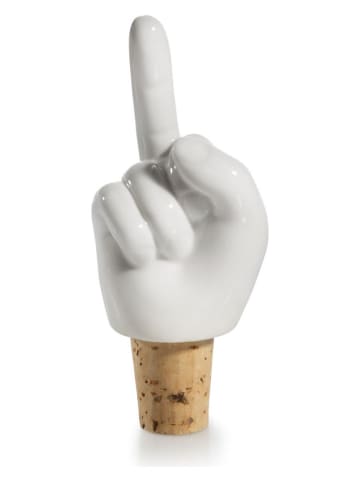 Donkey Zatyczka w kolorze białym do butelki - 4 x 10 x 3 cm