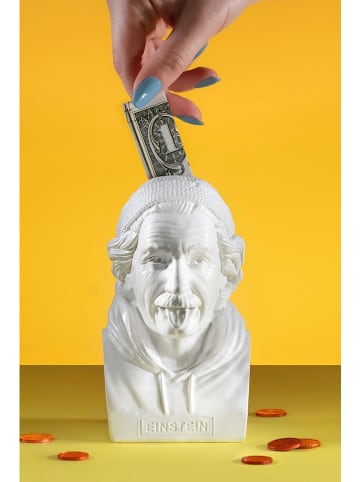 Donkey Skarbonka "Einstein" w kolorze białym - 9 x 14,5 x 8 cm