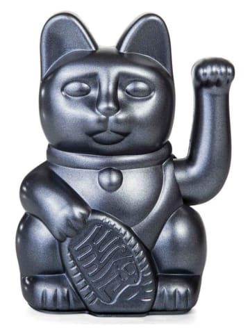 Donkey Figurka dekoracyjna "Lucky Cat" w kolorze szarym - 10,5 x 15 x 8,5 cm