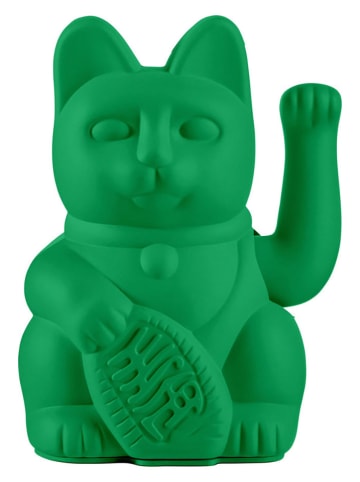Donkey Decofiguur "Lucky Cat" groen - (B)10,5 x (H)15 x (D)8,5 cm