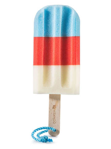 Donkey Gąbka w kolorze kremowo-czerwono-błękitnym do mycia naczyń - 8 x 22 x 1 cm