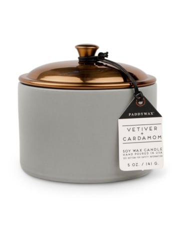 Paddywax Geurkaars "Hygge - Vetiver + Cardamom'' lichtgrijs - 141 g
