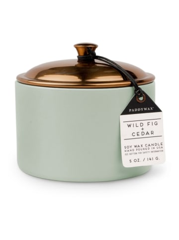 Paddywax Geurkaars "Hygge - Wild Fig + Cedar'' lichtgroen - 141 g
