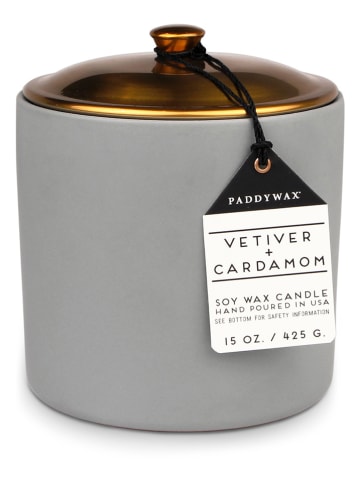 Paddywax Geurkaars "Hygge - Vetiver + Cardamom'' lichtgrijs - 425 g