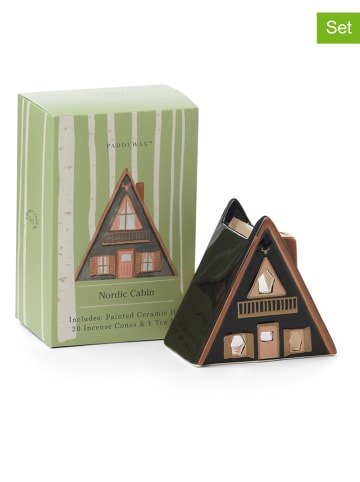 Paddywax 3-częściowy zestaw "Nordic Cabin" w kolorze brązowym