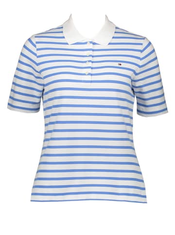 Tommy Hilfiger Koszulka polo w kolorze biało-błękitnym