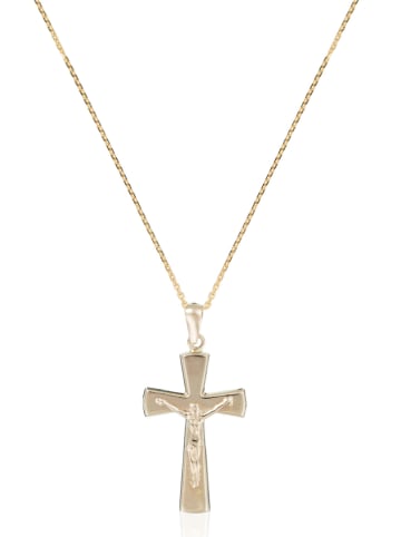 OR ÉCLAT Złoty naszyjnik "Croix de Jésus" z zawieszką