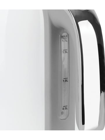 Brandt Wasserkocher in Weiß/ Silber - 1,7 l