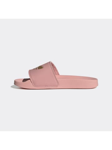 adidas Pantoletten "Adilette Lite" in Rosa/ Gold
