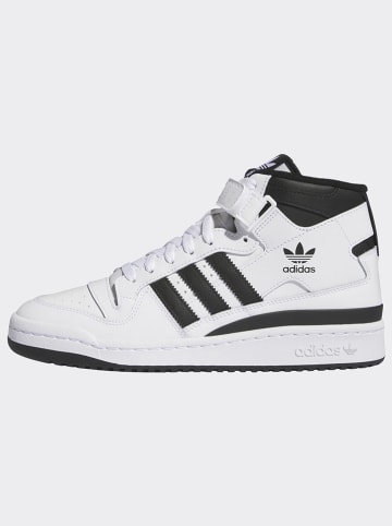 adidas Skórzane sneakersy "Forum MID" w kolorze biało-czarnym