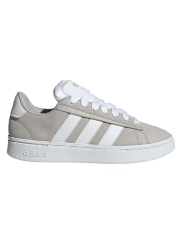 adidas Leder-Sneakers "Grand Court Alpha" in Grau/ Weiß