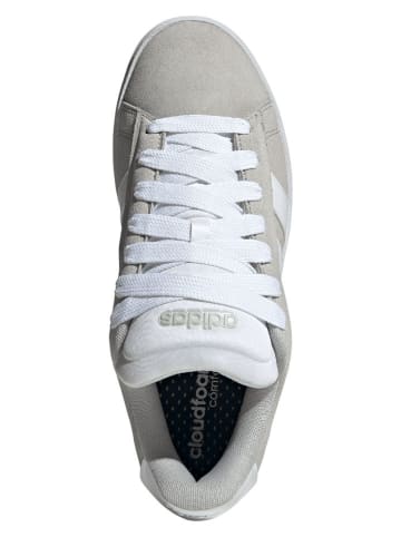 adidas Leder-Sneakers "Grand Court Alpha" in Grau/ Weiß