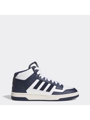adidas Leder-Sneakers "Rapid Court Mid" in Dunkelblau/ Weiß
