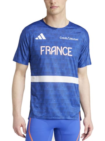 adidas Koszulka funkcyjna "Team France" w kolorze granatowym