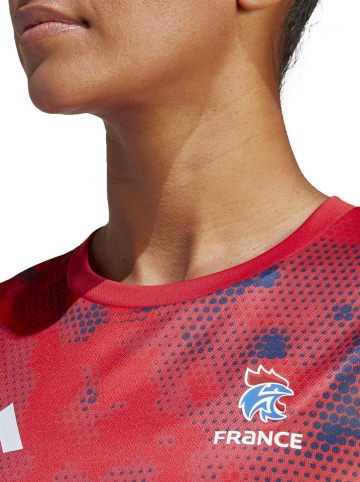 adidas Koszulka funkcyjna "France Handball" w kolorze czerwono-granatowym