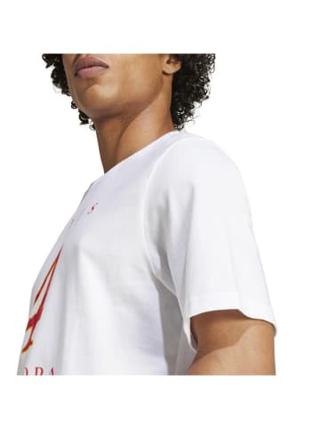 adidas Koszulka "RFEF" w kolorze biało-pomarańczowym