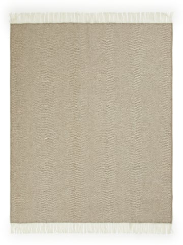 Lanerossi Wollen deken "Iseo Spina'' beige/crème - (L)170 x (B)130 cm