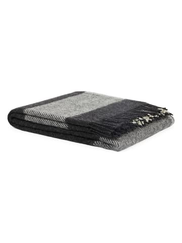 Lanerossi Wełniany koc "Lavaredo" w kolorze antracytowym - 170 x 130 cm