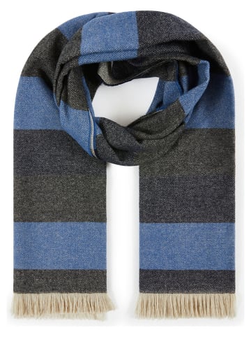 Lanerossi Wełniany szal "Vincent" w kolorze niebieskim z dodatkiem kaszmiru - 200 x 60 cm
