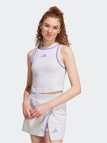 adidas Top in Hellgrau/ Lila