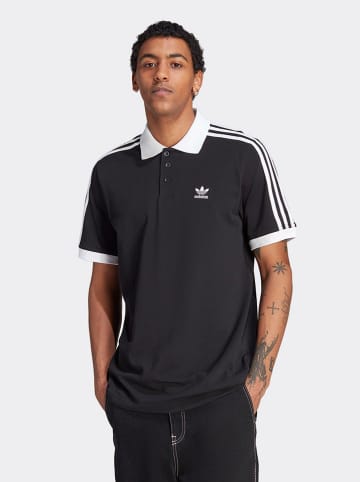 adidas Koszulka polo w kolorze czarno-białym