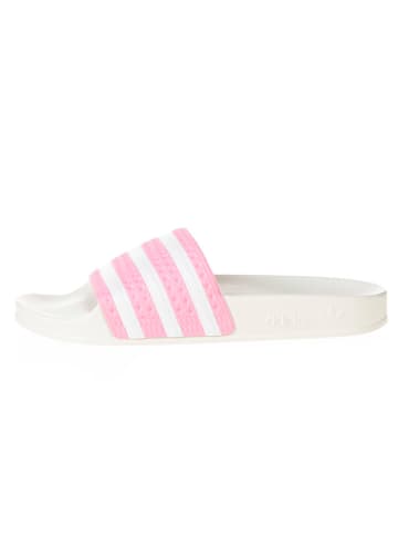 adidas Pantoletten "Adilette" in Rosa/ Weiß