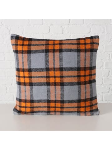 Boltze Kissen "Karo" in Lila/ Orange - (L)45 x (B)45 cm