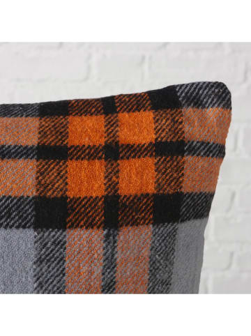 Boltze Kissen "Karo" in Lila/ Orange - (L)45 x (B)45 cm