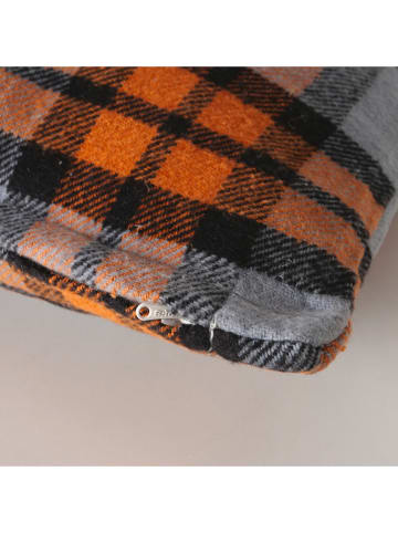 Boltze Kussen "Karo" paars/oranje - (L)45 x (B)45 cm