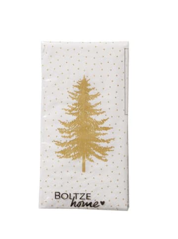 Boltze Taschentücher "Platina" in Weiß/ Gold - 10 Stück