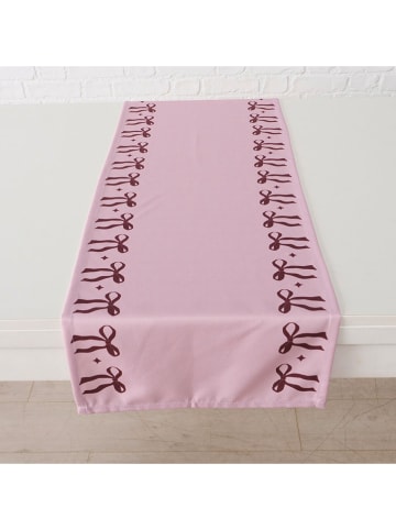 Boltze Tischläufer "Boucle" in Rosa - (L)140 x (B)40 cm
