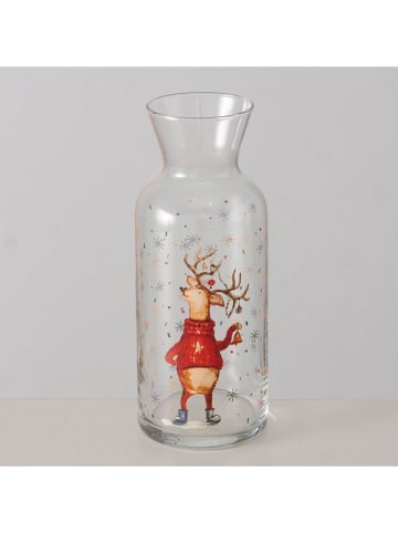 Boltze Karaf "Lonelo" transparant/rood - 700 ml