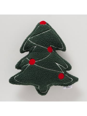 Boltze Kussen "Jelka" groen/rood - (L)32 x (B)31 cm