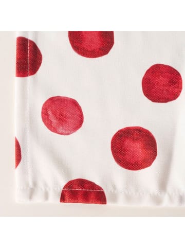 Boltze Tafelloper "Jingle" wit/rood - (L)140 x (B)40 cm