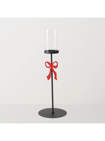 Boltze Świecznik "Boucle" w kolorze czarno-czerwonym - wys. 72 cm