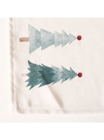 Boltze Tafelloper "Carol" wit/groen - (L)140 x (B)40 cm